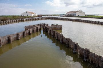 comacchio regional park delta del po lagoon city famous for its archaeological excavations and eel...