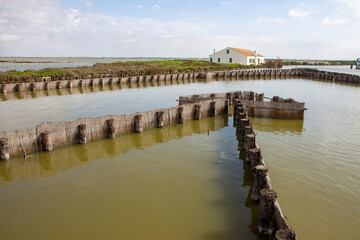 comacchio regional park delta del po lagoon city famous for its archaeological excavations and eel...