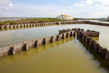 comacchio regional park delta del po lagoon city famous for its archaeological excavations and eel...