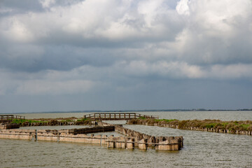 comacchio regional park delta del po lagoon city famous for its archaeological excavations and eel...