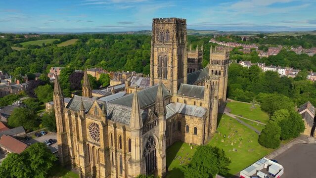 Durham Cathedral is a cathedral in the historic city center of Durham, England, UK. The Durham Castle and Cathedral is a UNESCO World Heritage Site since 1986. 