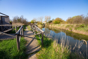 comacchio regional park delta del po lagoon city famous for its archaeological excavations and eel...