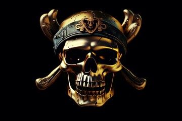 logo style pirate skull
