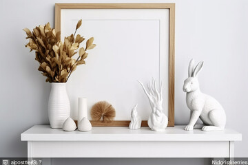 decoração de sala com colho da páscoa 