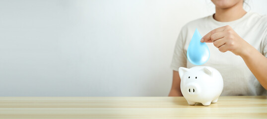 Save water, save the world and be friendly to the environment. Environmental and water protection...