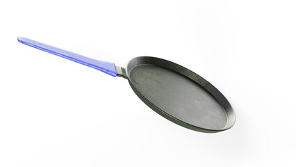 3D Rendering Frying Pan On White