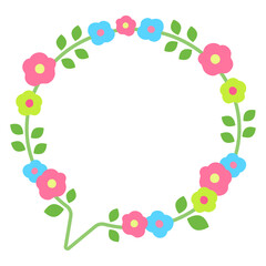 ポップで可愛い お花の吹き出し