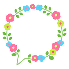 ポップで可愛い お花の吹き出し