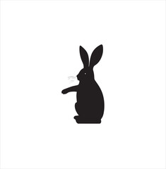 Fototapeta na wymiar A playing rabbit silhouette vector art.