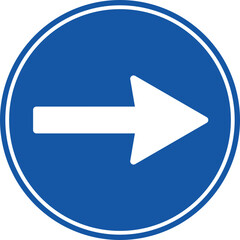 Turning Right Compulsory (TT-35a), Traffic Sign