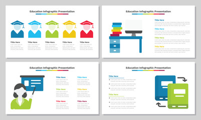 Fototapeta na wymiar Education infographic presentation template Fully Editable
