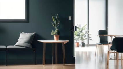 House minimalist interior with modern furniture design concept. Generative AI