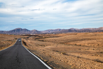 Straße im Hinterland von Fuerteventura