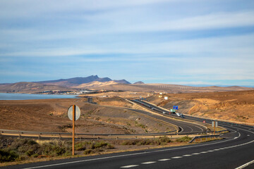 Autobahn Richtung Costa Calma - Fuerteventura