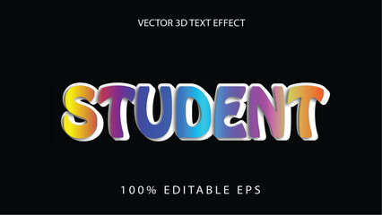 Text Effect Professional 3D Student 