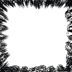 Vector Grunge Frame Black And White