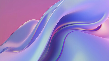 Curve and wavy fluid in motion colorful background 3d render.
