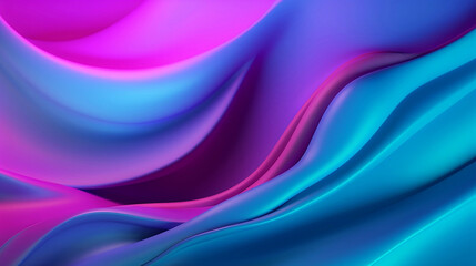 Abstract 3D beautiful blue and purple gradient and Wavy Satin Background