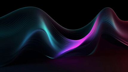 Abstract wavy dark background. Gradient design element for banners, backgrounds, wallpapers and covers