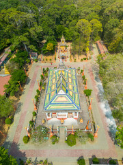 View of Hang Pagoda another name is Kompongnikroth, Chau Thanh, Tra Vinh province, Vietnam. Travel...