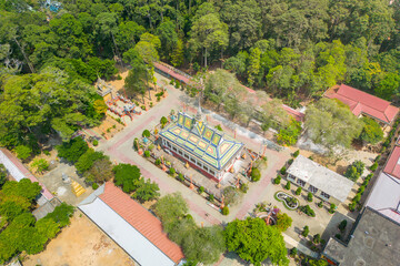 View of Hang Pagoda another name is Kompongnikroth, Chau Thanh, Tra Vinh province, Vietnam. Travel...