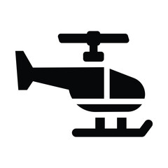 helicopter solid icon illustration vector graphic