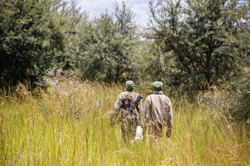 Ranger in animal conservation park in Zimbabwe, in Imire Rhino & Wildlife Conservancy