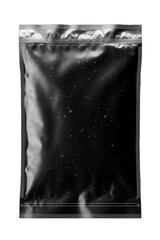 Bolsa de plástico, paquete transparente de plástico estilo transparencia overlay con fondo negro. Textura de plástico.
