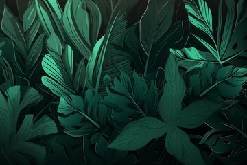 ilustra&ccedil;&atilde;o folhas verdes