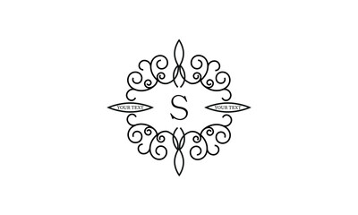 Simple, stylish and elegant letter S logo. Monogram vector illustration template.