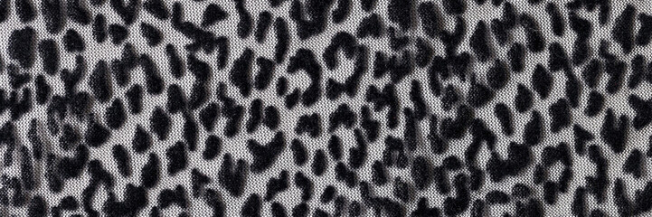 Leopard wrinkled smooth black cloth seamless pattern background