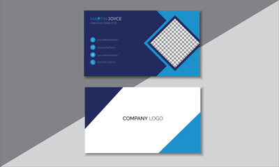 Fototapeta premium Creative and modern business card template and Clean Business Card, double sided business card design.