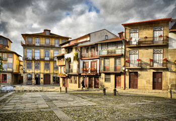 Fototapeta premium Santiago Square in Guimaraes, Portugal