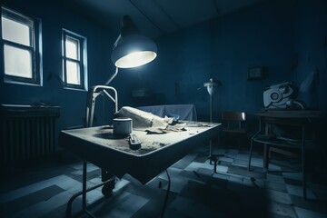 interior of a abandoned hospital