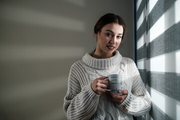 Portrait of a blue-eyed young woman