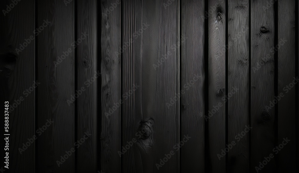 Poster background black wood texture created with generative ai