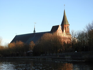 konigsberg' (now kaliningrad) cathedral in the evening