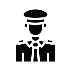 pilot line icon illustration vector graphic