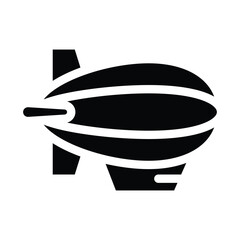 airship line icon illustration vector graphic