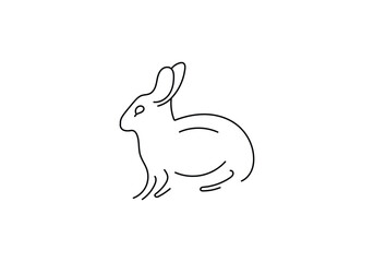 vector rabbit logo on a white background.