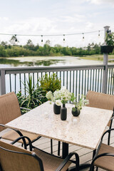 table and chairs on terrace