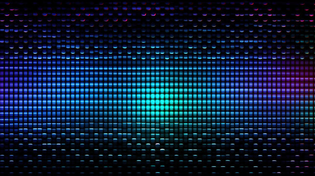 Led neon screen background. Digital screen computer monitor color pixel texture. Generative Ai