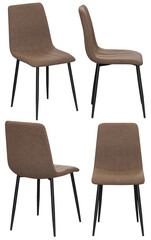 Chair for home or cafe. Interior element. Isolated from the background. From different angles