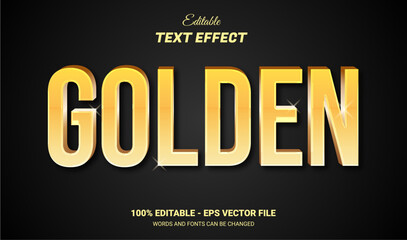 golden editable text effect