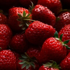 delicious fresh strawberries tileable image