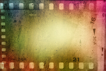 Colorful film frames background