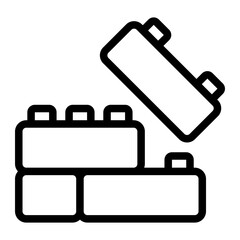 blocks line icon