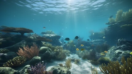 Fototapeta na wymiar Generative AI. Undersea world 