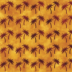 Fototapeta na wymiar A gold colored background with palm trees on it.