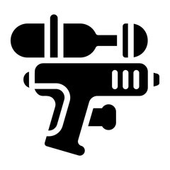 water gun glyph icon